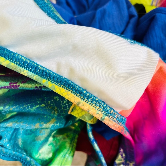 Roma Rainbow Snake Print Underboob & Buckle Rave Set - Picture 6 of 11